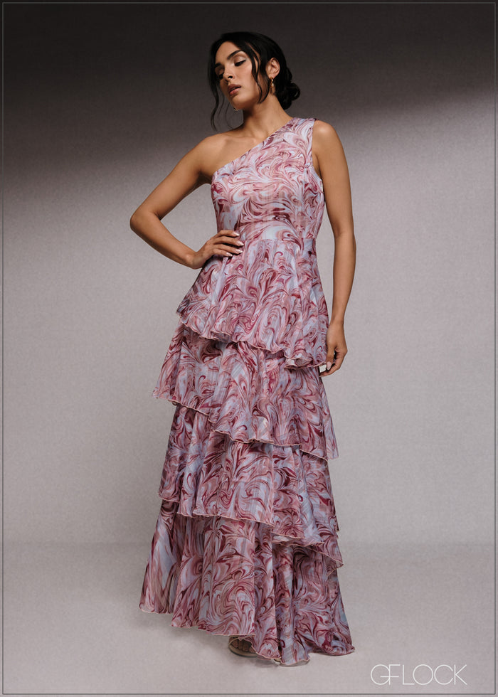 Frill Detailed Maxi Dress - 220526