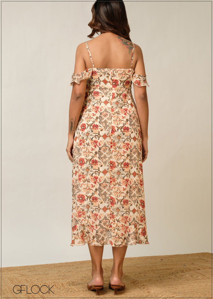 Frill Detailed Mini Dress - 300326