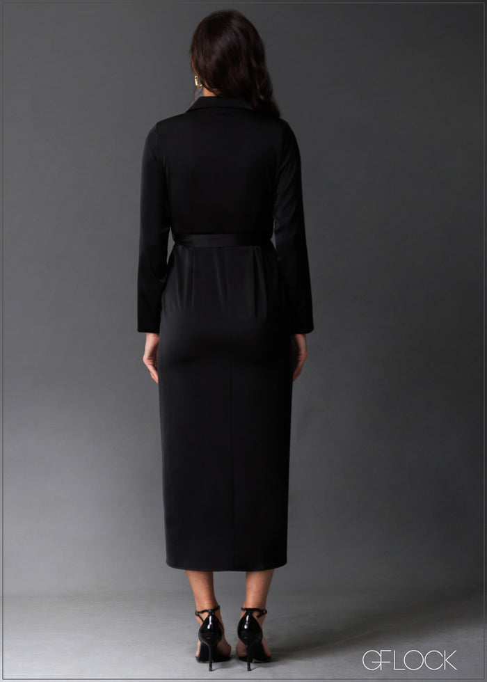 Front Slit Detailed Dress - 020525