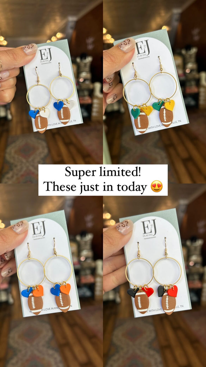 Game day clay earrings