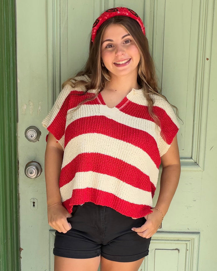 Game day Striped Sweater