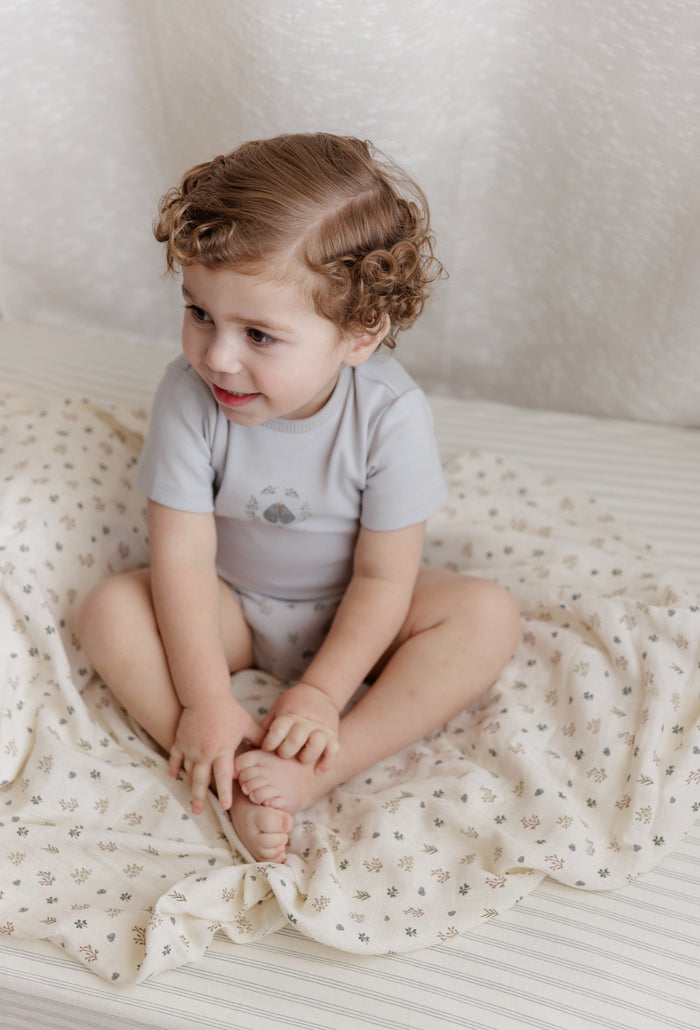 Garden Floral Center Collection - Muslin Swaddle