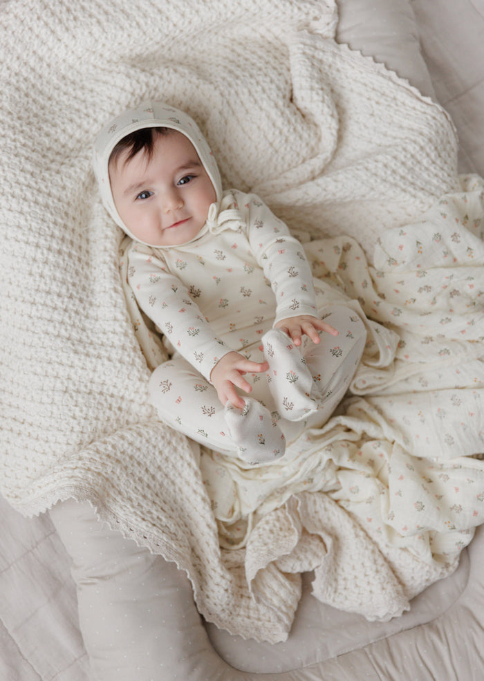 Garden Floral Print Collection - Muslin Bib