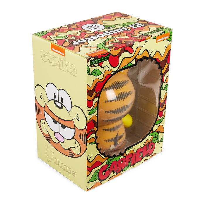 Garfield Odie "El Impostor" 8-inch Dunny art figure by WuzOne, featuring colorful cartoon-style design and playful character details.