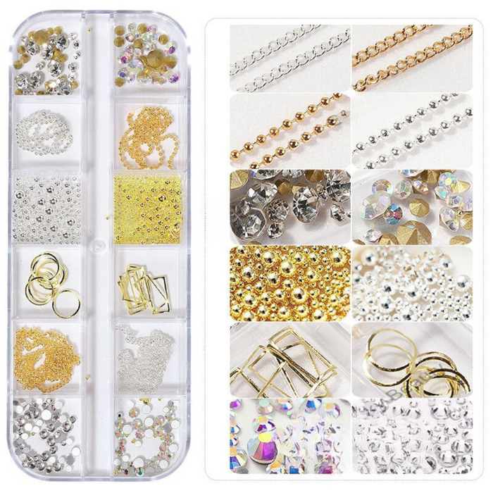 Gemini 12 pk Metal Nail Art 1 | Variety