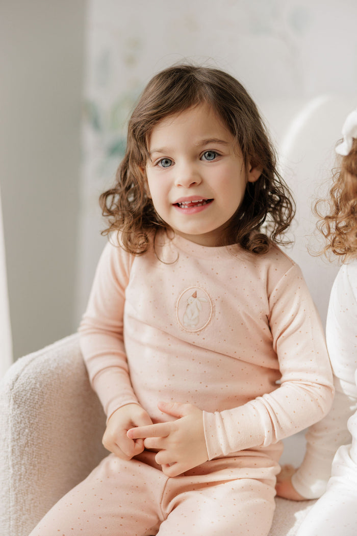 Girls Pajamas – Pink – Speckled Bunny