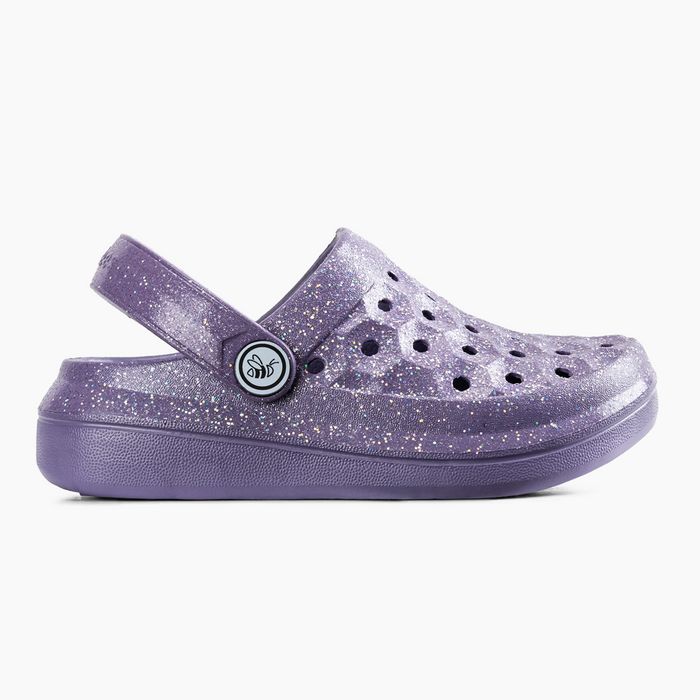 Glitter Enchantment Purple Kids Varsity Clog#color_glitter-enchantment-purple
