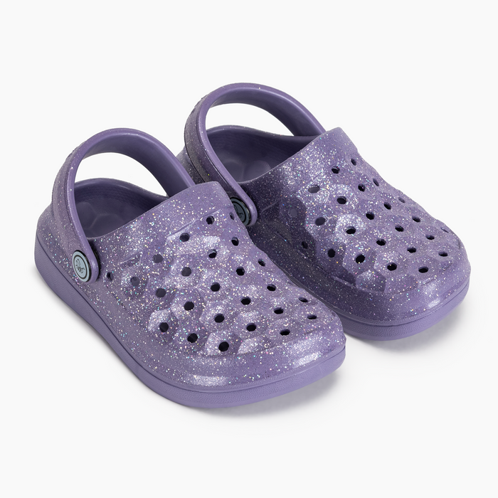 Glitter Enchantment Purple Kids Varsity Clog#color_glitter-enchantment-purple