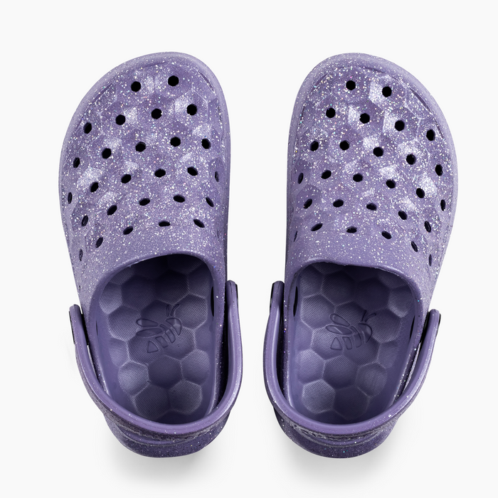 Glitter Enchantment Purple Kids Varsity Clog#color_glitter-enchantment-purple