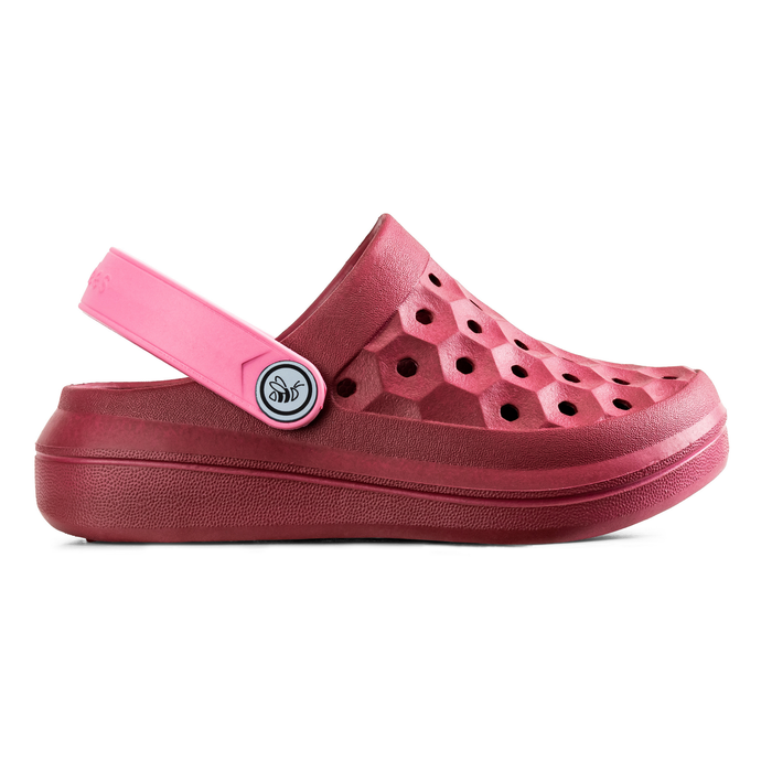Dark Cherry / Soft Pink Kids' Varsity Clog#color_dark-cherry-soft-pink
