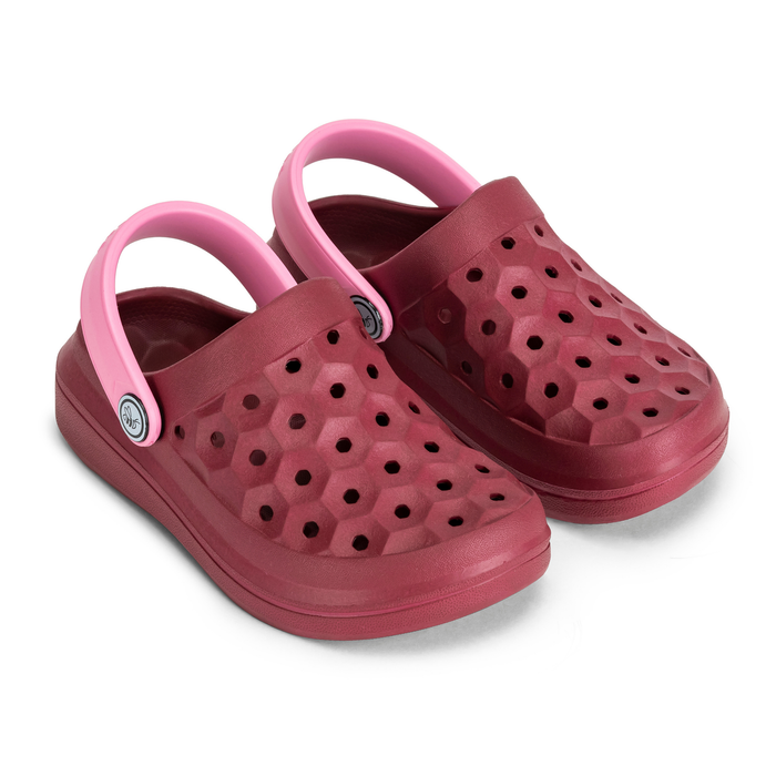 Dark Cherry / Soft Pink Kids' Varsity Clog#color_dark-cherry-soft-pink
