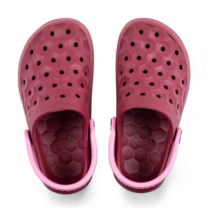 Dark Cherry / Soft Pink Kids' Varsity Clog#color_dark-cherry-soft-pink