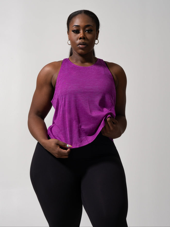 Go With The Flow Hip Tank - Grape Juice