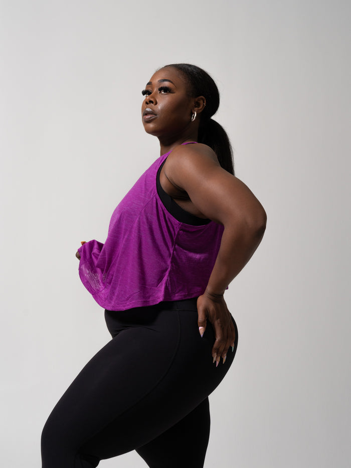 Go With The Flow Hip Tank - Grape Juice