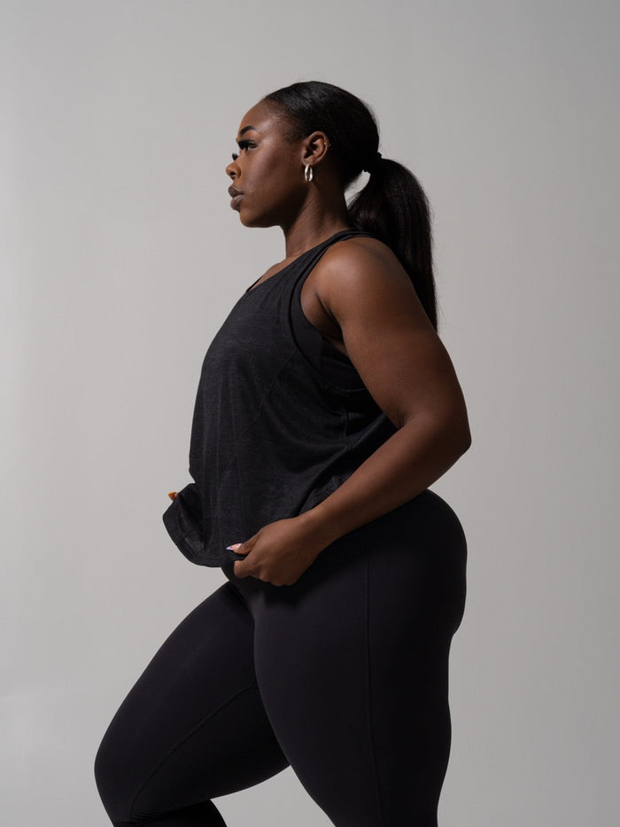 Go With The Flow Hip Tank - Onyx Black