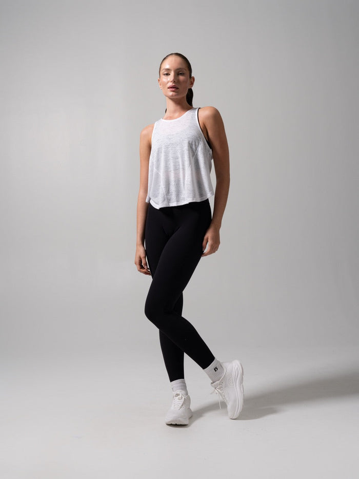 Go With The Flow Hip Tank - White
