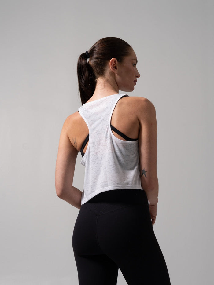 Go With The Flow Hip Tank - White