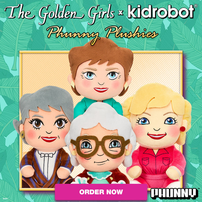 Golden Girls Phunny plush bundle featuring colorful, soft plush toys of the iconic characters from the Golden Girls TV series.