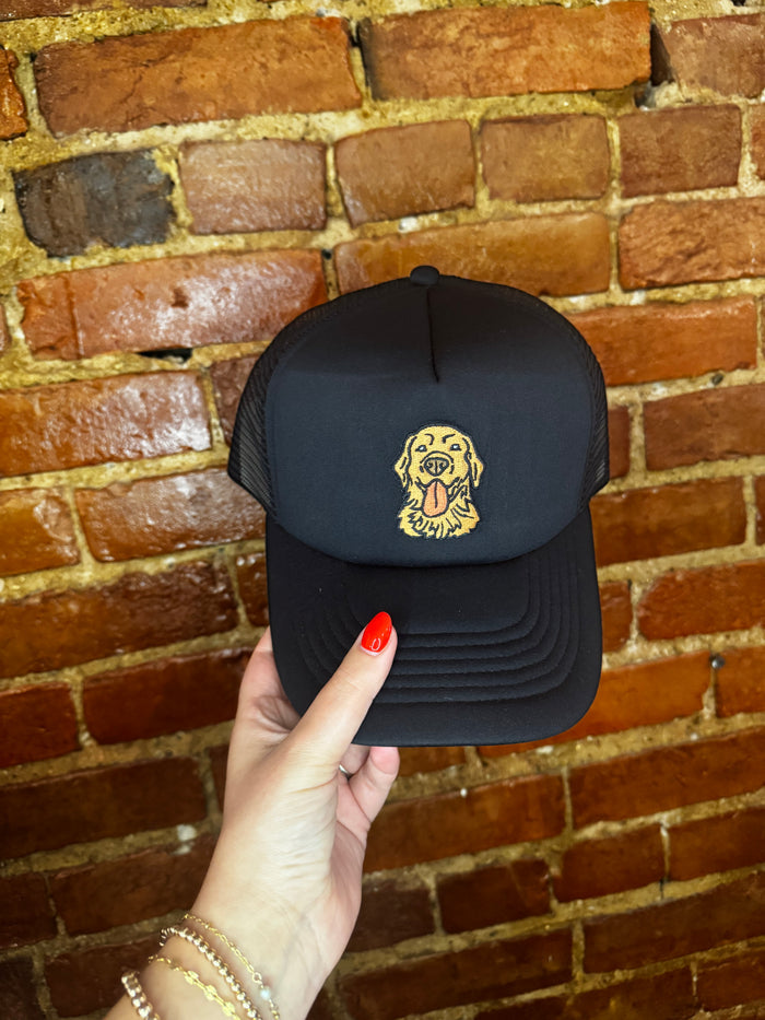 Golden trucker hat