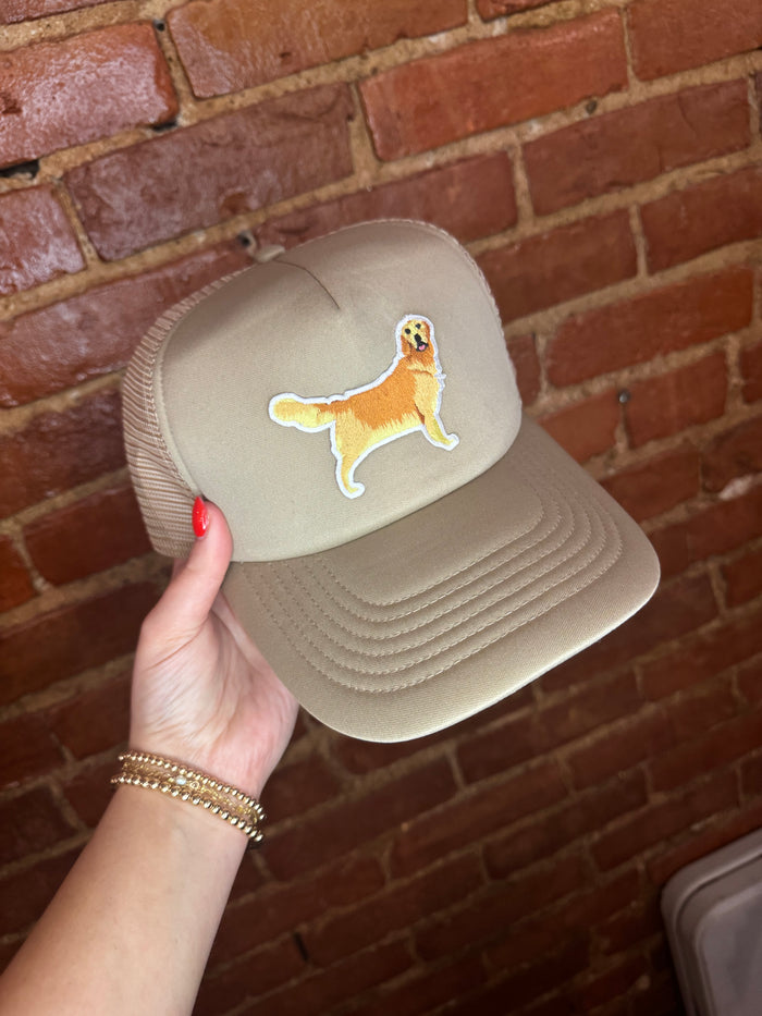 Golden trucker hat