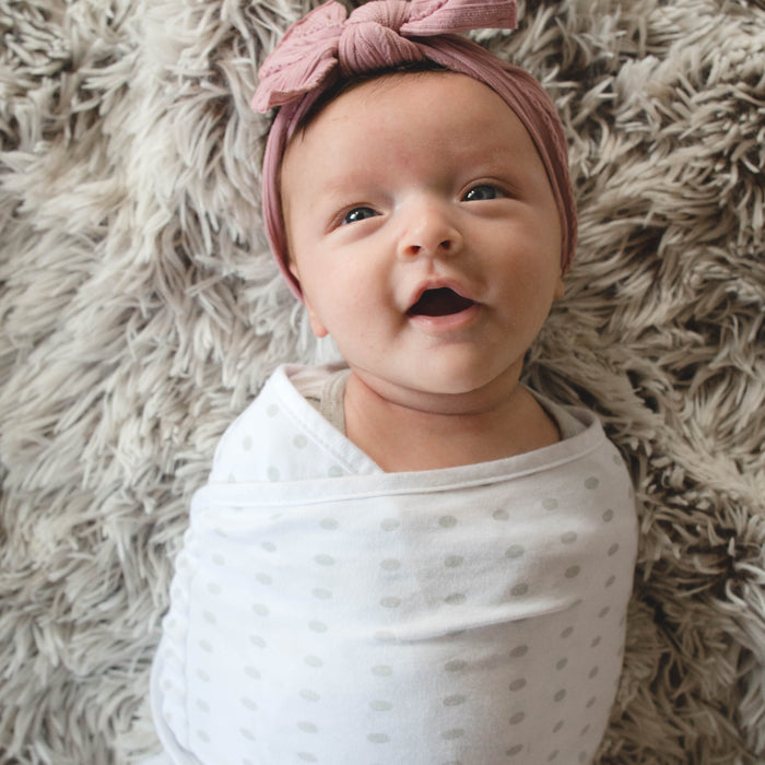 Polka Dot & Grey Chevron Adjustable Swaddle
