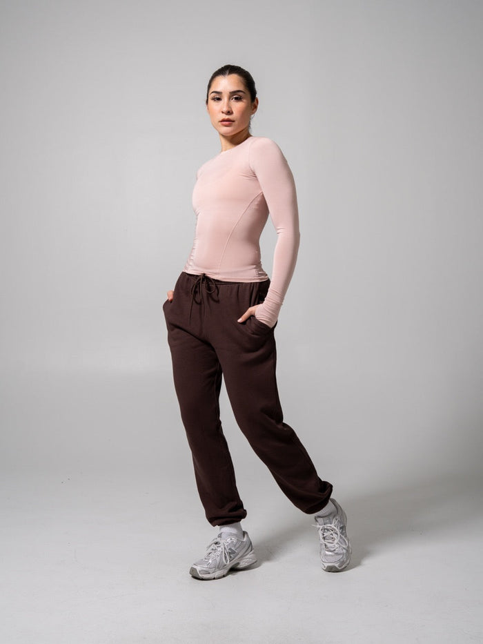 Halo Long Sleeve Hip Tee - Strawberry Milk