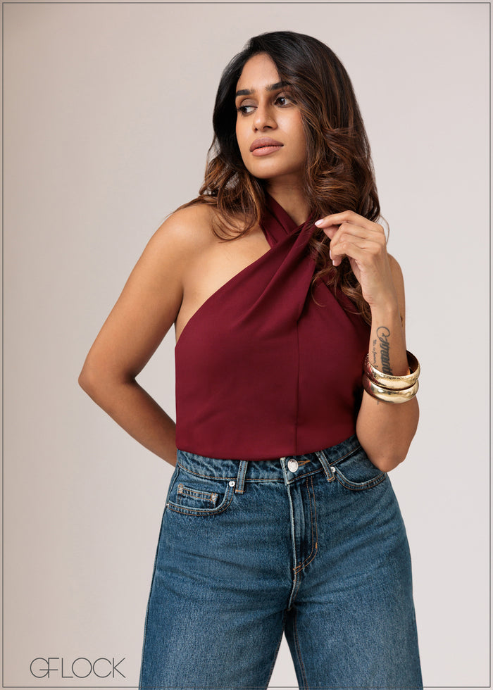 Halter Cross Detail Top - 010626