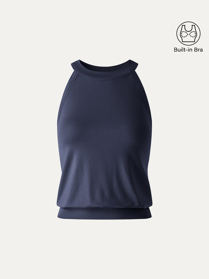OGLmove Halter Neck Banded Hem Bra Top