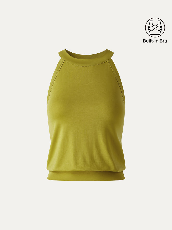 OGLmove Halter Neck Banded Hem Bra Top