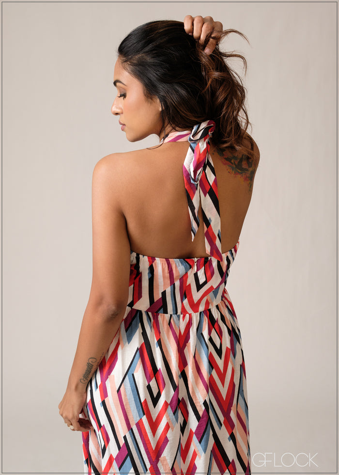 Halter Neck Maxi Dress - 150526