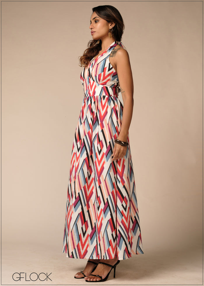 Halter Neck Maxi Dress - 150526