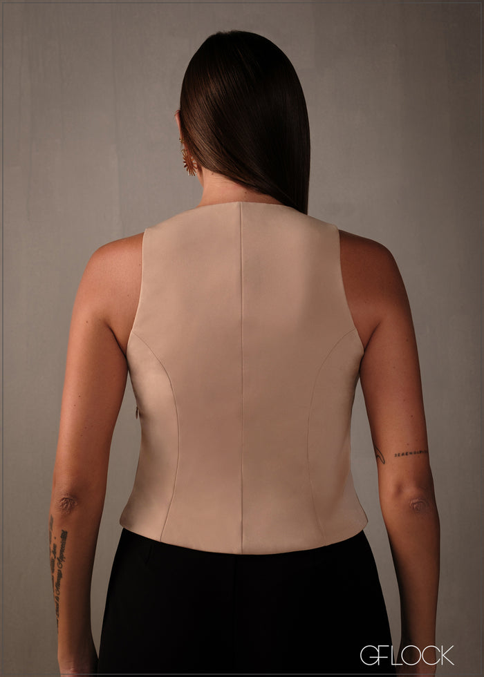 Halter Neck Sleeveless Top - 160326