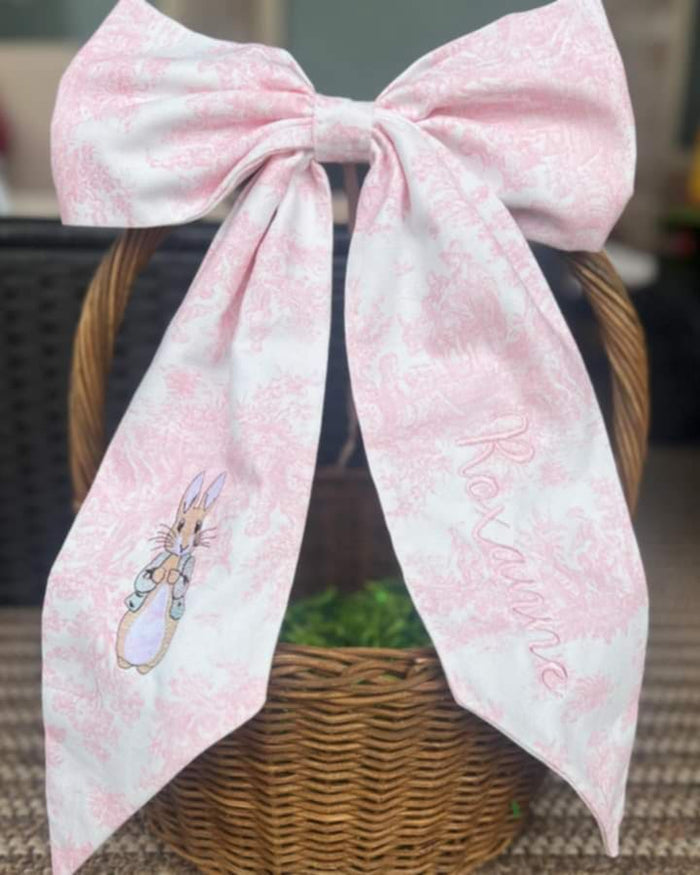 Hand Stitched Bows - Toile