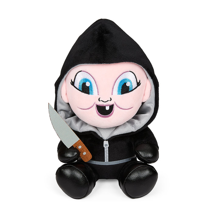 Cute Babyface Phunny Plush toy from Happy Death Day featuring a soft, plush design with detailed facial features, 7.5 inches tall.