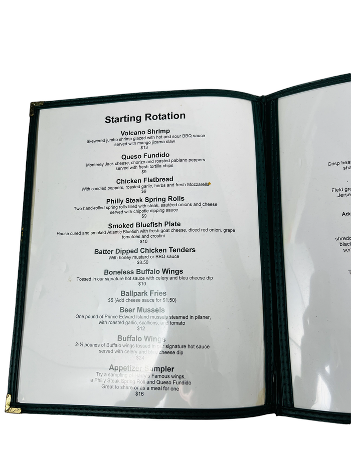 HARRY THE K'S PHILADELPHIA PHILLIES 2008 WORLD SERIES CITIZENS BANK PARK FOOD MENU