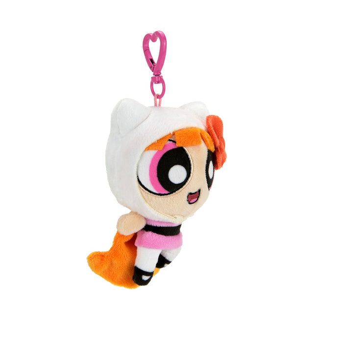 Sanrio Hello Kitty and Friends x The Powerpuff Girls plush charm in a blind box, featuring colorful character designs.