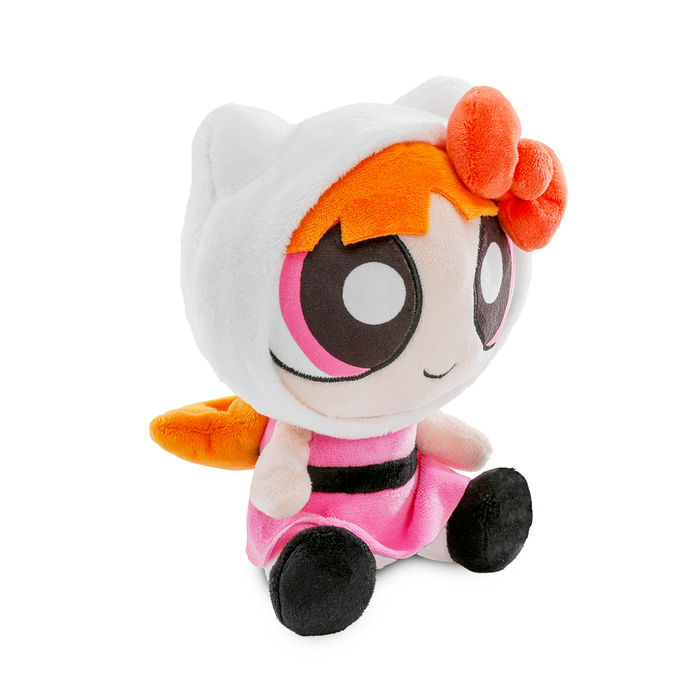 Hello Kitty and Powerpuff Girls Blossom plush toy by Sanrio, soft Phunny plush with detailed character features.