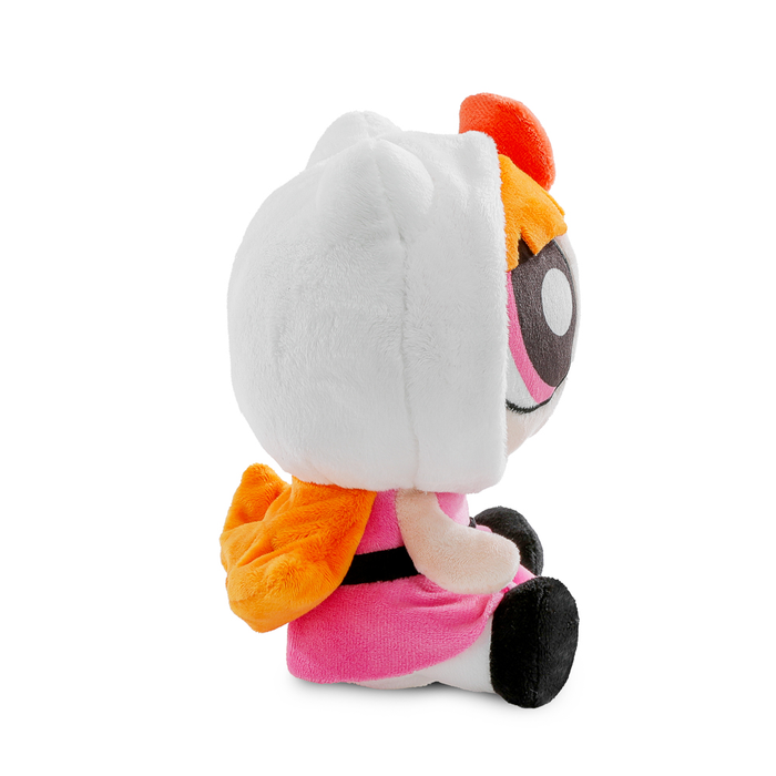 Hello Kitty and Powerpuff Girls Blossom Phunny plush toy by Sanrio, featuring Blossom as Hello Kitty in soft fabric.