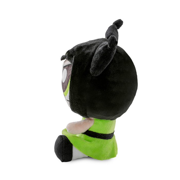Sanrio Hello Kitty and Friends x Powerpuff Girls Buttercup Phunny Plush, soft plush toy featuring Buttercup as Kuromi™ character.