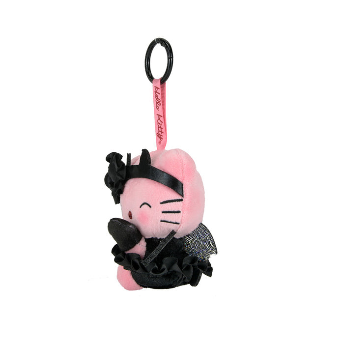 Sanrio Hello Kitty Mimmy devilishly cute plush charm, SDCC debut, featuring soft fabric and detailed character design.