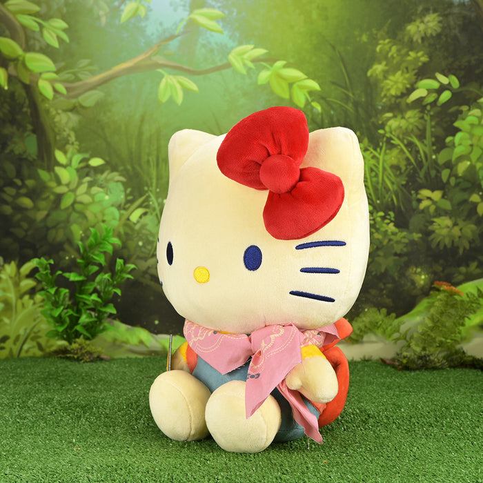 Hello Kitty® Camp Adventure large plush toy by Sanrio, soft pink plush with camping gear details, perfect for cuddling or display.