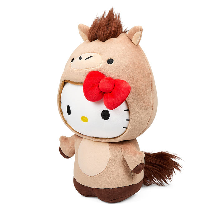 Sanrio Hello Kitty Chinese Zodiac Year of the Horse 13-inch plush toy featuring soft fabric and detailed horse design.