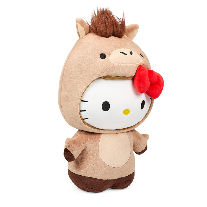 Sanrio Hello Kitty Chinese Zodiac Year of the Horse 13-inch plush toy with soft fabric and detailed horse features.