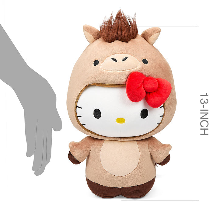 Sanrio Hello Kitty Chinese Zodiac Year of the Horse 13-inch plush toy with soft fabric and detailed horse features.