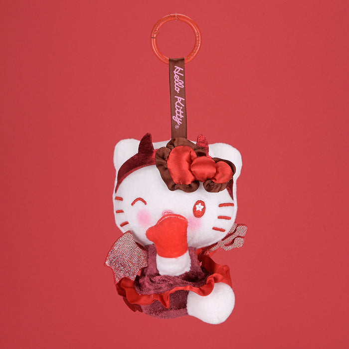 Sanrio Hello Kitty® Devilishly Cute plush charm, SDCC debut, featuring a playful devil theme and adorable plush design.