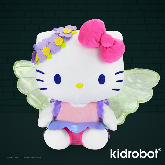 Sanrio Hello Kitty Forest Fairy large plush toy with pink and green fairy costume, soft and cuddly, detailed plush character.