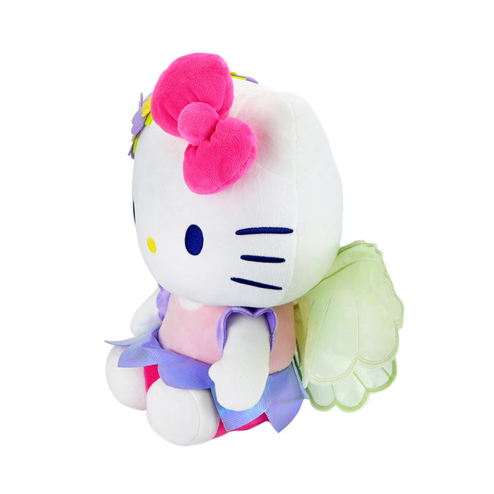 Sanrio Hello Kitty Forest Fairy large plush toy featuring a cute fairy design with pink and green accents.