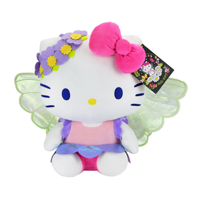 Sanrio Hello Kitty Forest Fairy large plush toy with pink dress and fairy wings, soft and cuddly character for children