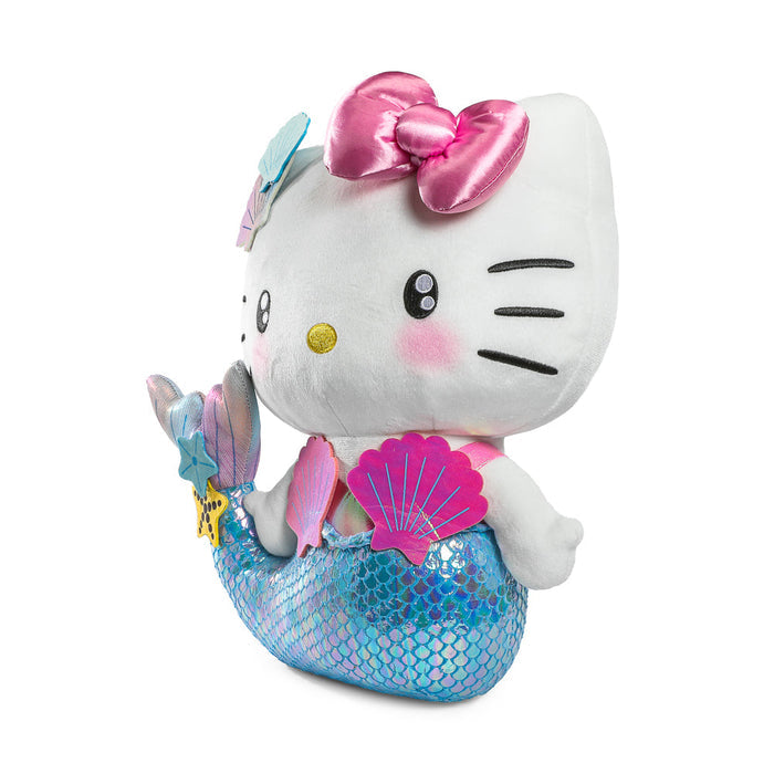 Hello Kitty® Mermaid plush toy by Sanrio featuring a cute mermaid design with colorful scales and a friendly expression.