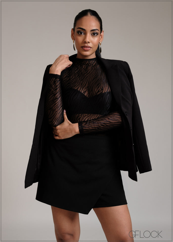 Long sleeve lace bodysuit